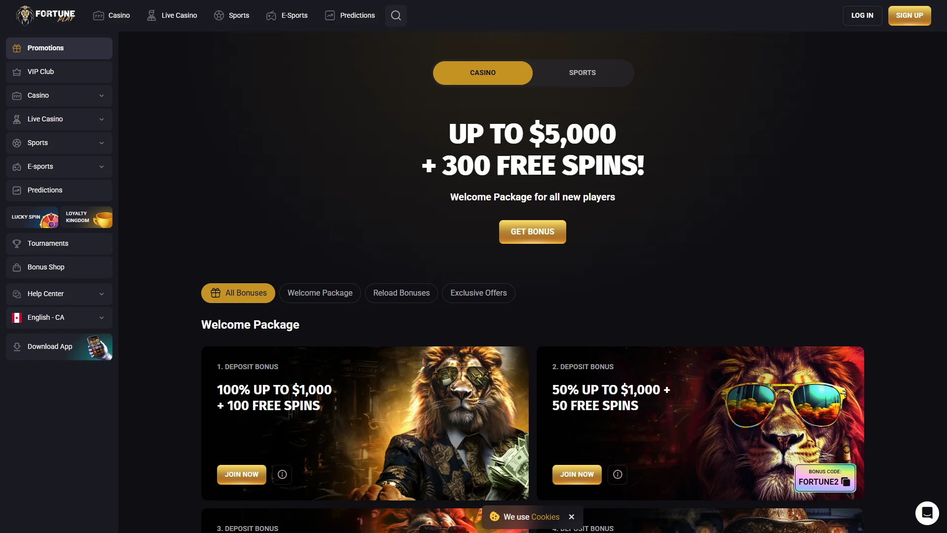 Current Fortune Play bonus offers